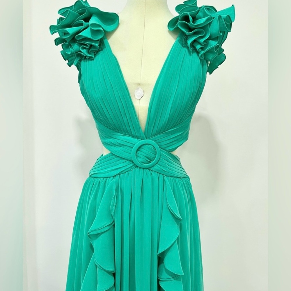 PatBO Teal Ruffled Maxi Dress - Picture 6 of 10